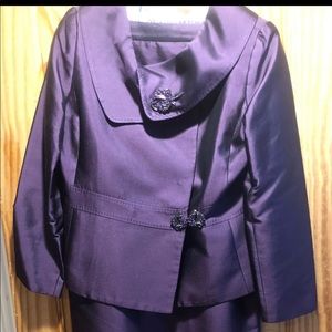 Ladies silk skirt suit